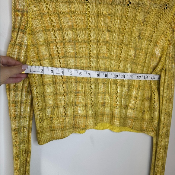 Zara Yellow Crew Neck Sweater with Textured Knit - Picture 11 of 17